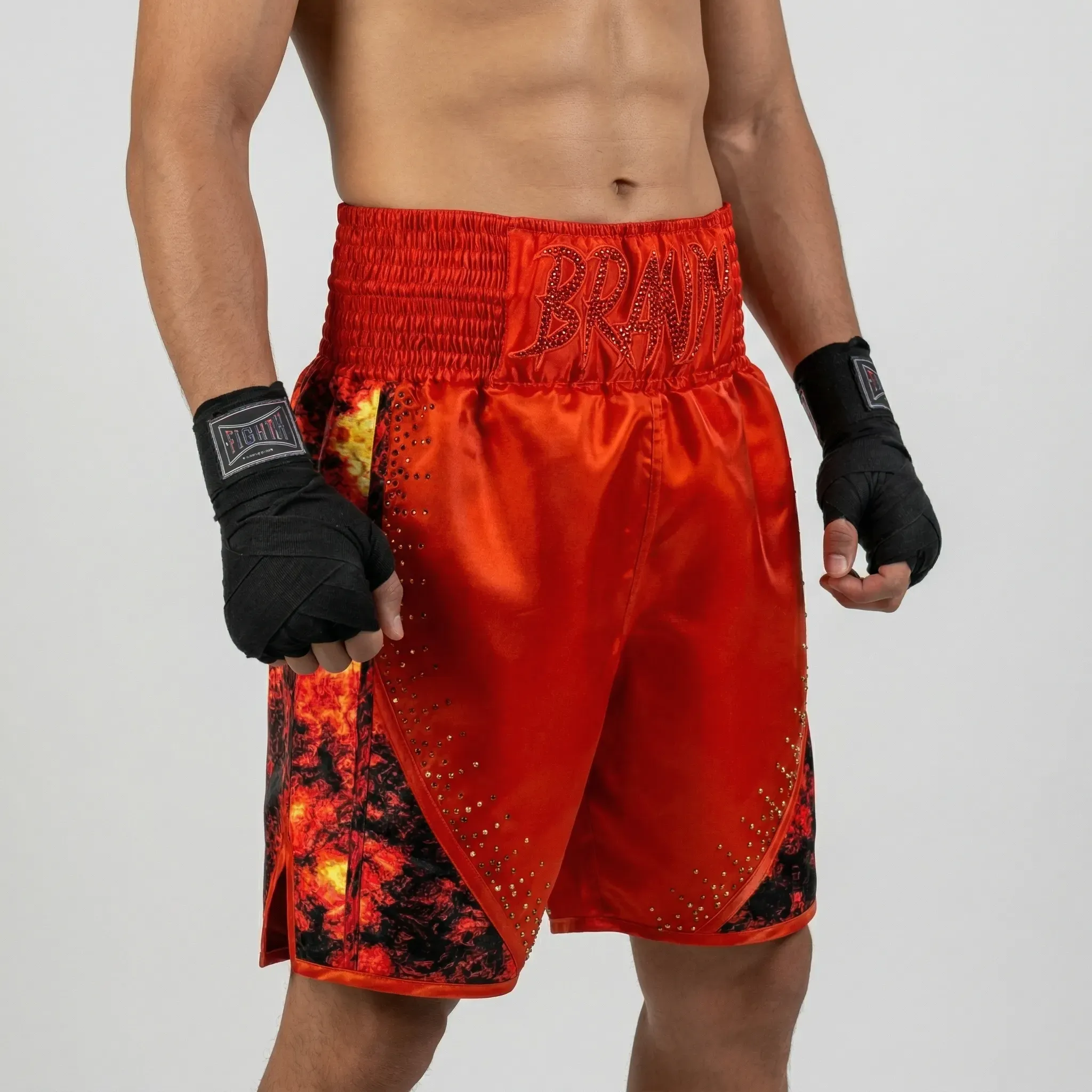 CHAOS BX Chantelle Red Lava Custom Boxing Shorts & Trunks
