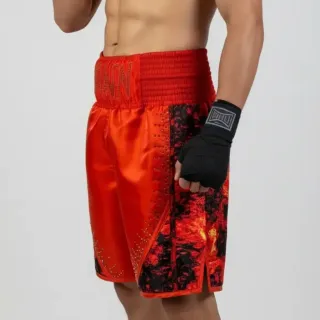 CHAOS BX Chantelle Red Lava Custom Boxing Shorts & Trunks