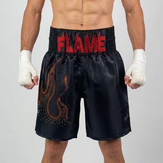 Classic Red & Yellow Flames Custom Boxing Shorts & Trunks