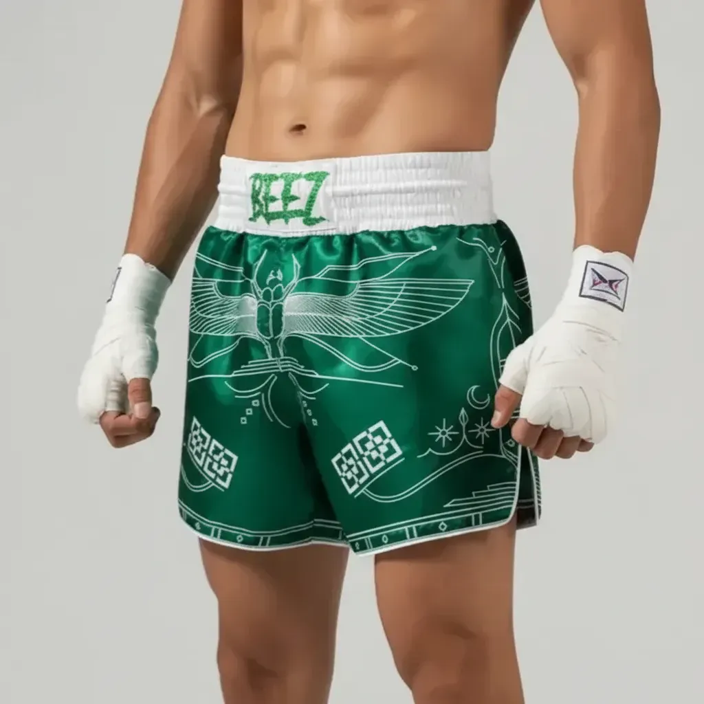 Egyptian MTS Bade Green Muay Thai Shorts