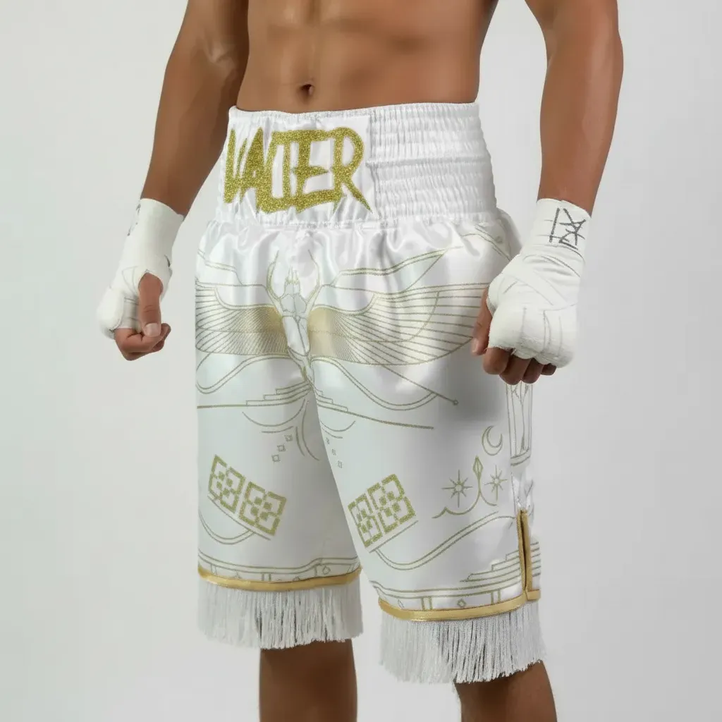Egyptian BX walter White & Gold Custom Boxing Shorts & Trunks