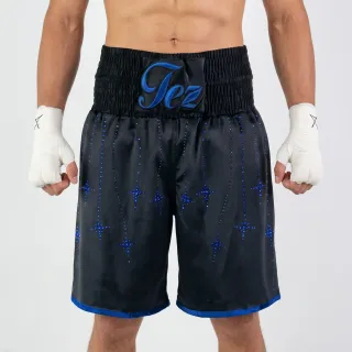 Classic BX Charlie Black & Blue Custom Boxing Shorts & Trunks