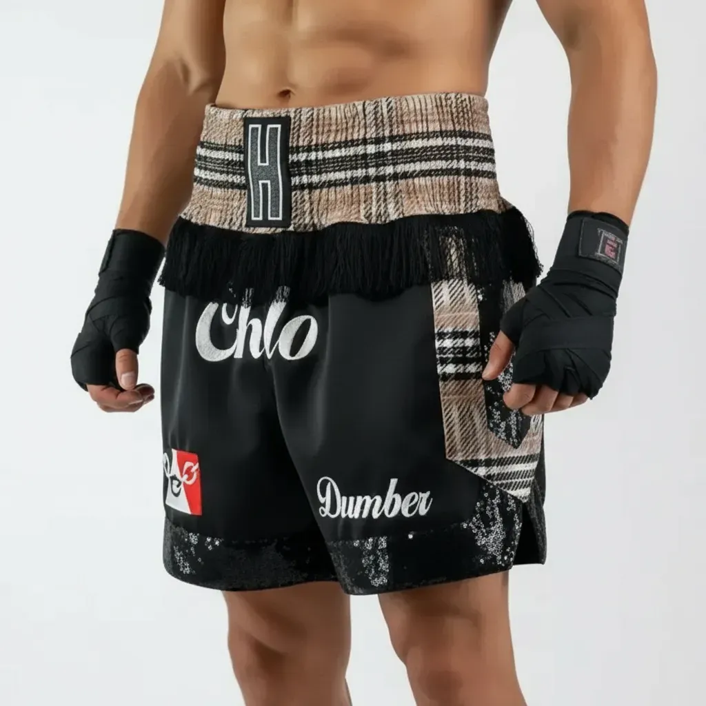 COTTO BX Harry Light Brown & Black Custom Boxing Shorts & Trunks
