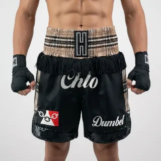 COTTO BX Harry Light Brown & Black Custom Boxing Shorts & Trunks