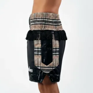 COTTO BX Harry Light Brown & Black Custom Boxing Shorts & Trunks