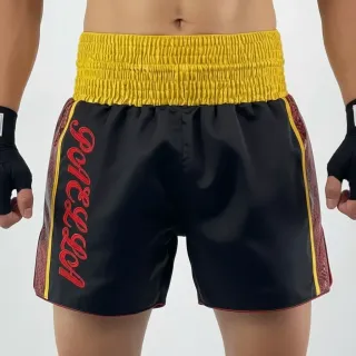 Side Stripe MTS Esteban Black & Red snake Muay Thai Shorts