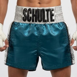 Fight Squad MTS Christina Blue & Silver Muay Thai Shorts