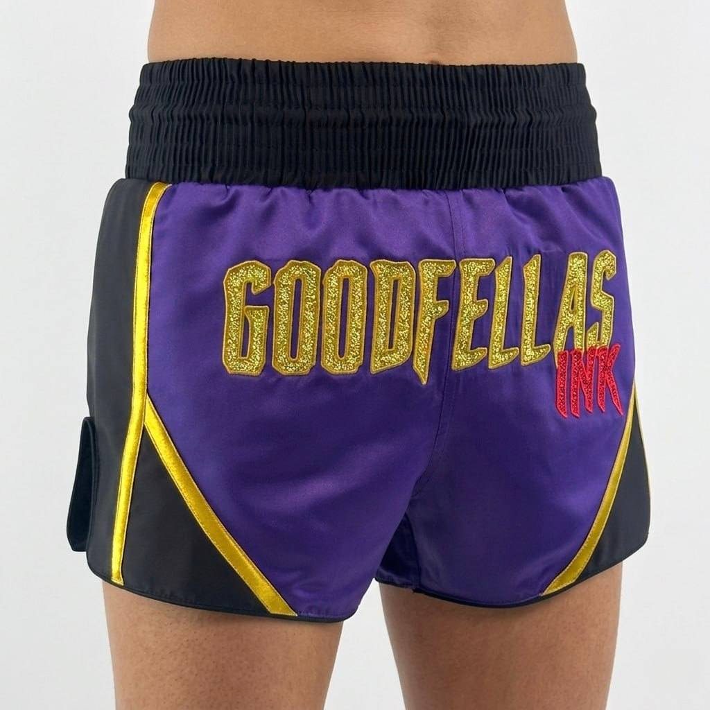 CHAOS MTS Dillon Purple & Black Muay Thai Shorts