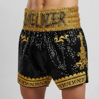 GGG MTS Brandon Balck & King Gold Muay Thai Shorts