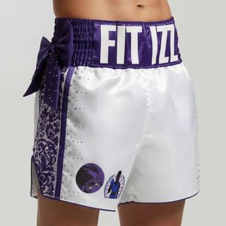 Royal MTS Izzi White & Purple Muay Thai Shorts