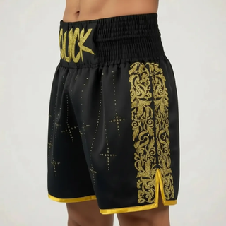 Royal BX Quordezz Black & KingGold Custom Boxing Shorts & Trunks