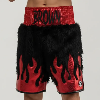 Fire BX Nijay Black & Red Custom Boxing Shorts & Trunks