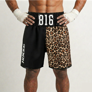Haringey BX Dakota Black & Leopard Custom Boxing Shorts & Trunks