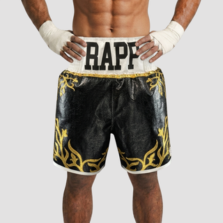 Growth BX Hannah Black & Glod Custom Boxing Shorts & Trunks