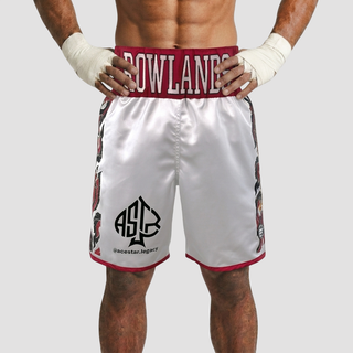 Royal tiger BX Rhys White & Red Custom Boxing Shorts & Trunks
