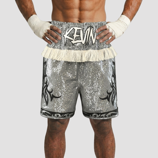 Razor BX ASD Silver Custom Boxing Shorts & Trunks