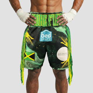 The gen one BX Nyall Green & Yellow Custom Boxing Shorts & Trunks