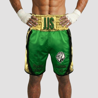 Ronin BX Bridie Green & Gold Custom Boxing Shorts & Trunks