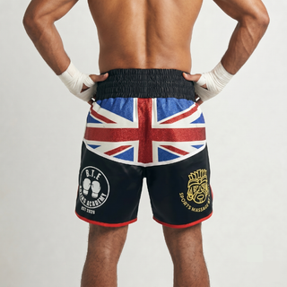 Great Britain BX Michael Black Custom Boxing Shorts & Trunks