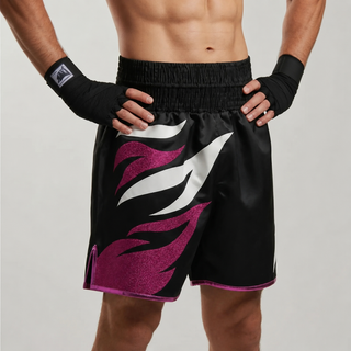Roy Jones BX Kevin Black & Pink Custom Boxing Shorts & Trunks