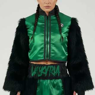 Classic Women's Crop JKT Emma Green & Black Jackets