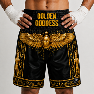 Golden God Bx Mai Black & Gold Muay Thai Shorts