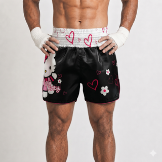 HELLO KITTY MTS Daniel Black Muay Thai Shorts