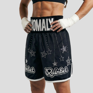 Classic BX Aubree Black & White Custom Boxing Shorts & Trunks
