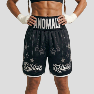 Classic BX Aubree Black & White Custom Boxing Shorts & Trunks