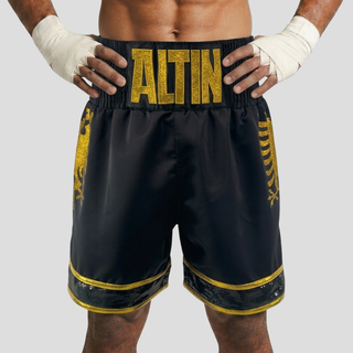 Victory Bx Altin Black & Glod Custom Boxing Shorts & Trunks