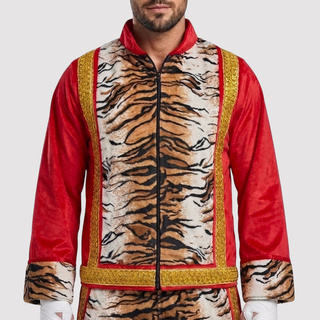 MEXICAN Jacket Old ORLANDO Brown Tiger & Red Jackets