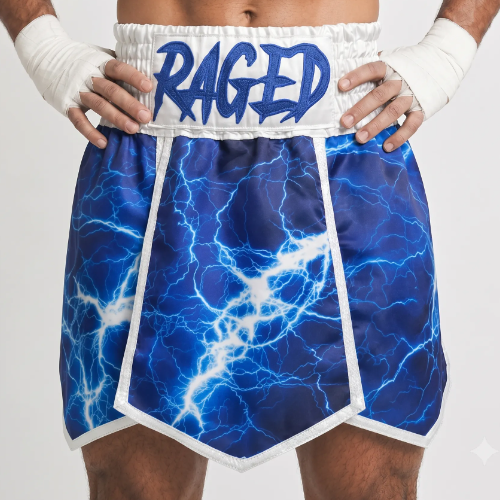 Roman 6 Leaves gladiator boxing and Muay Thai shorts with distinctive leaf panels, side splits, and full customisation in men’s and women’s fits.