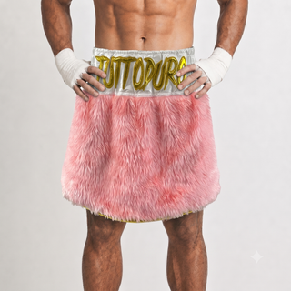 Classic Gla Simone White & Pink Gladiator Shorts
