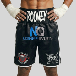 WINNER BX Terence Black & Shutter Colors Custom Boxing Shorts & Trunks