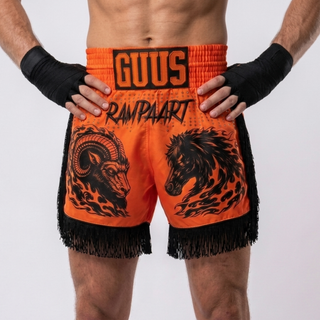 Classic MTS Guus Orang & Black Muay Thai Shorts