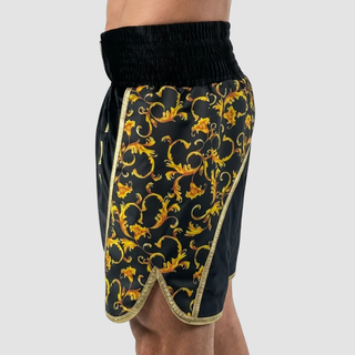 Floyd BX Denise Black & Gold Custom Boxing Shorts & Trunks