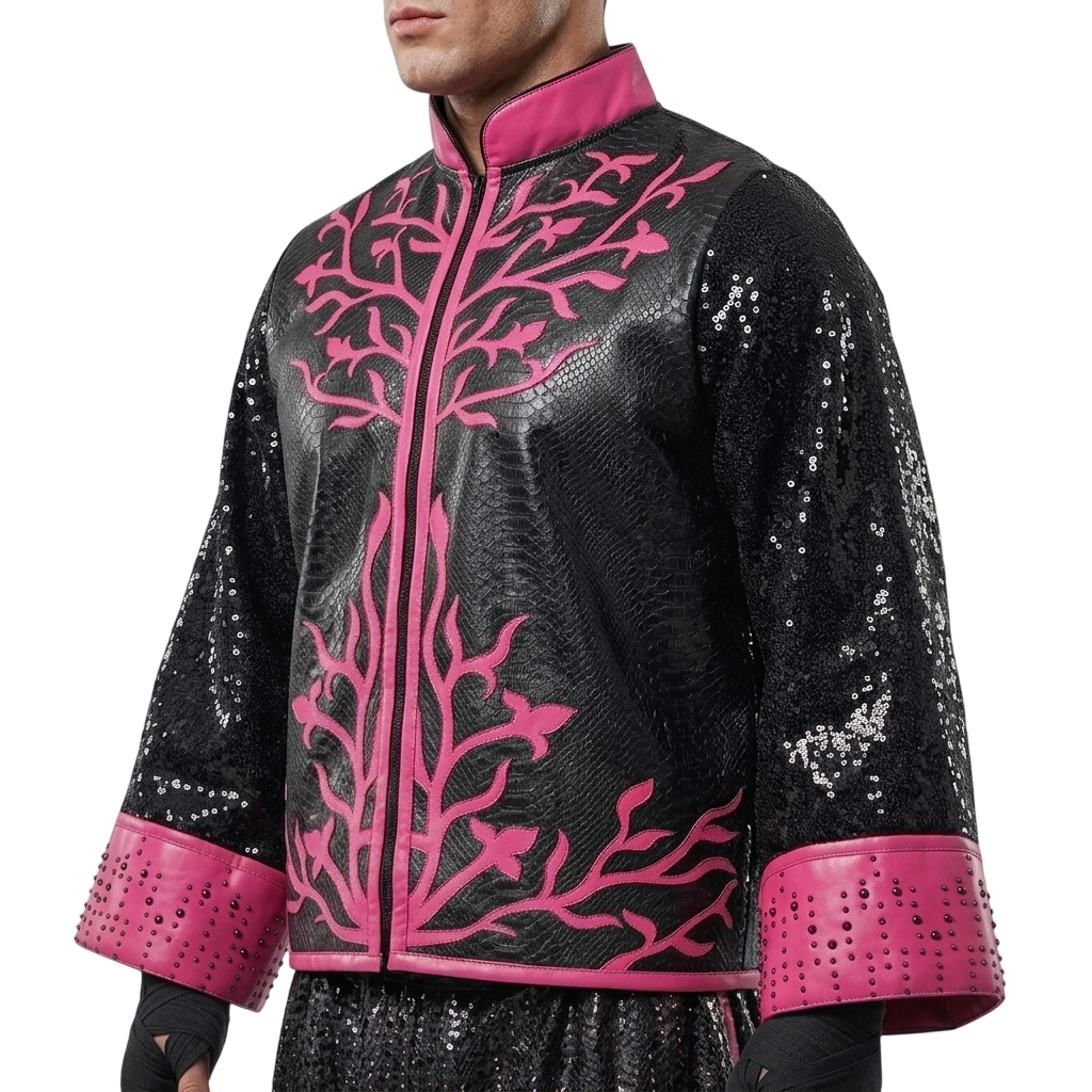 Growth JKT Gideon Black & Pink Jackets