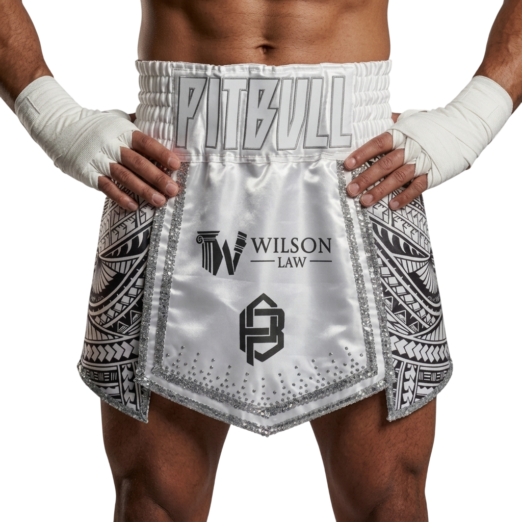 Tribal Gla Joshua White & Black Gladiator Shorts