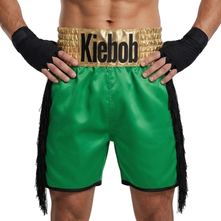 Ronin BX Kieron Green & Black & Gold Custom Boxing Shorts & Trunks