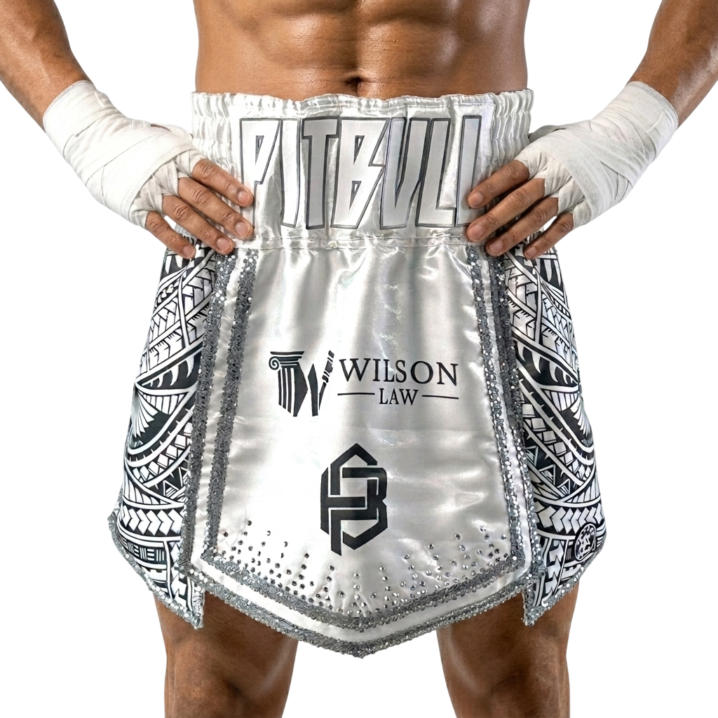 Tribal Gla Joshua White & Black Gladiator Shorts