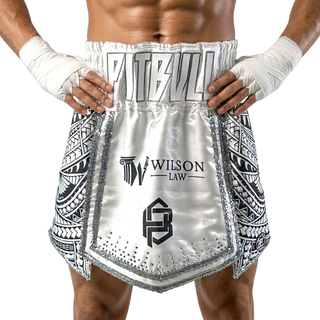 Tribal Gla Joshua White & Black Gladiator Shorts