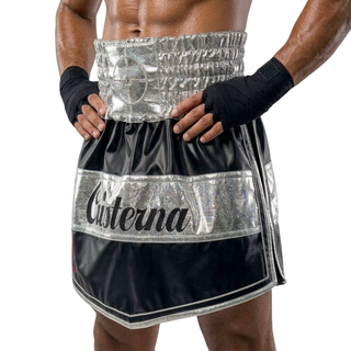 Stripe GLA Joshua Black & Silver Gladiator Shorts