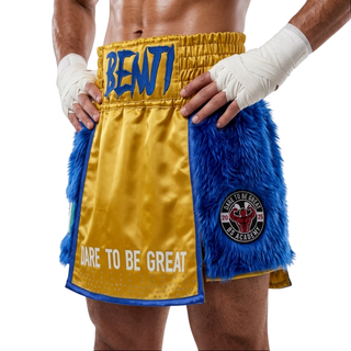 Warrior GLA Benjamin King Gold & Blue Gladiator Shorts