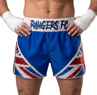 BRIT MTS Kane Blue & Red & White Muay Thai Shorts