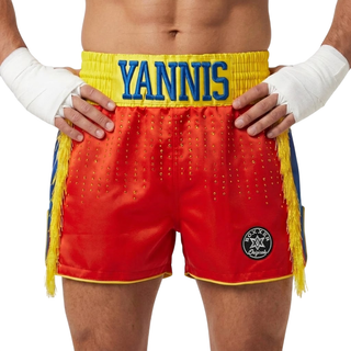  Isabelle Red & Blue & Yellow Muay Thai Shorts