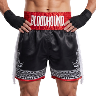 Haka BX Billy  Black & Red & White Custom Boxing Shorts & Trunks