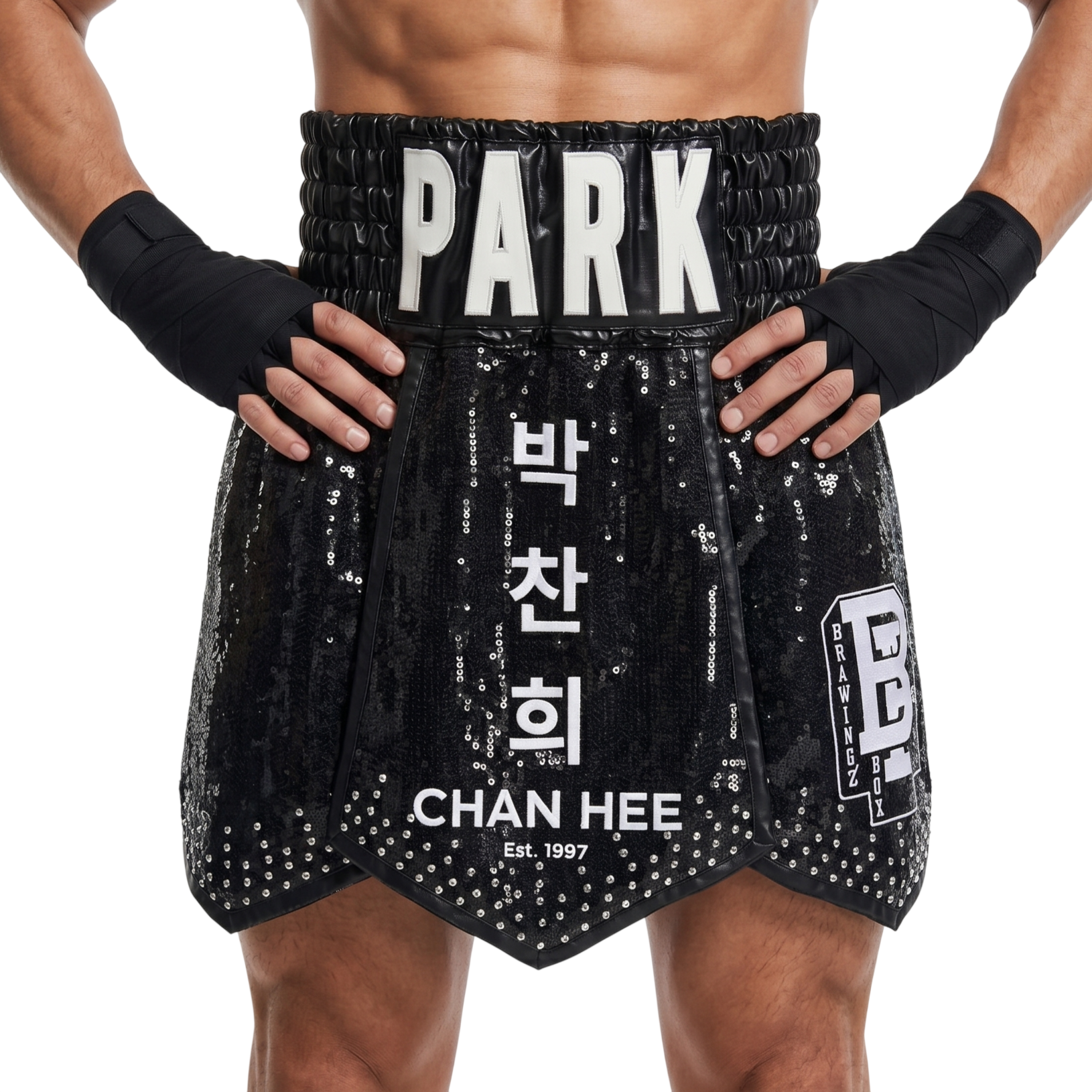 Roman 6 leave GLA jeremy Black Gladiator Shorts