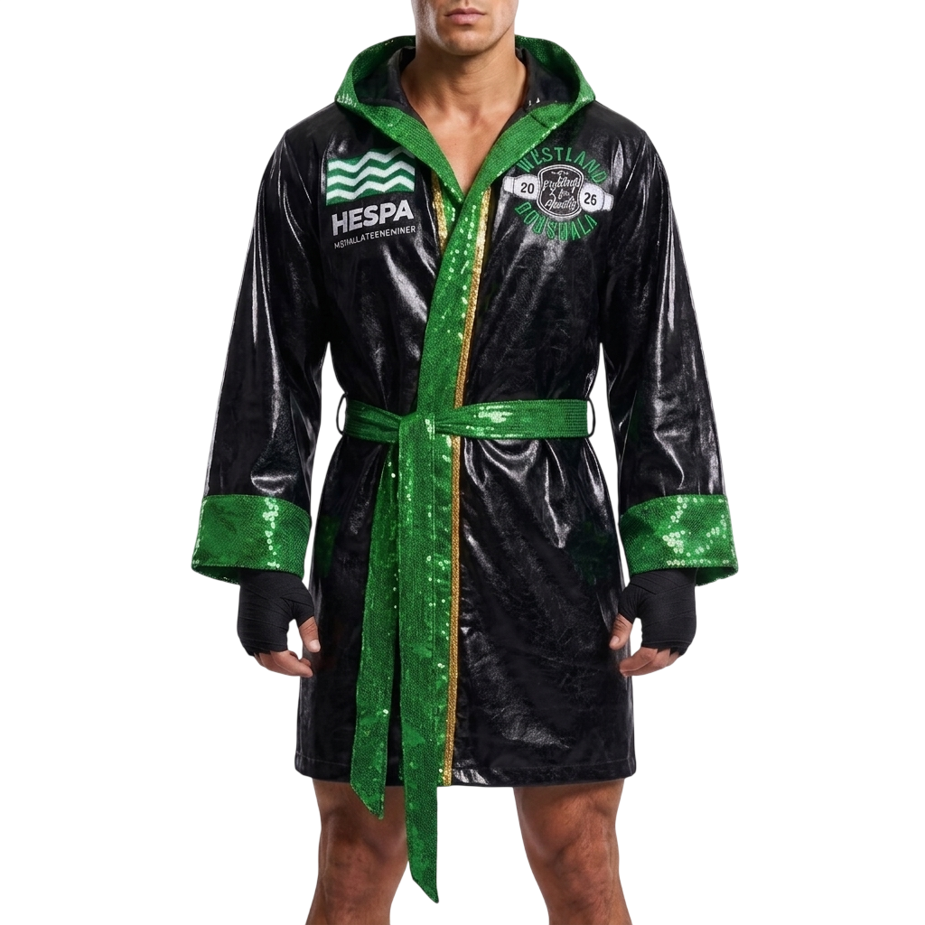 Classic Robe B Black & Green Robes