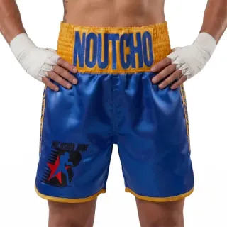 TKV BX A.S.D Blue & Yellow Gold Custom Boxing Shorts & Trunks