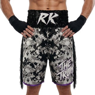 Classic BX rishikesh Black White Camo Custom Boxing Shorts & Trunks